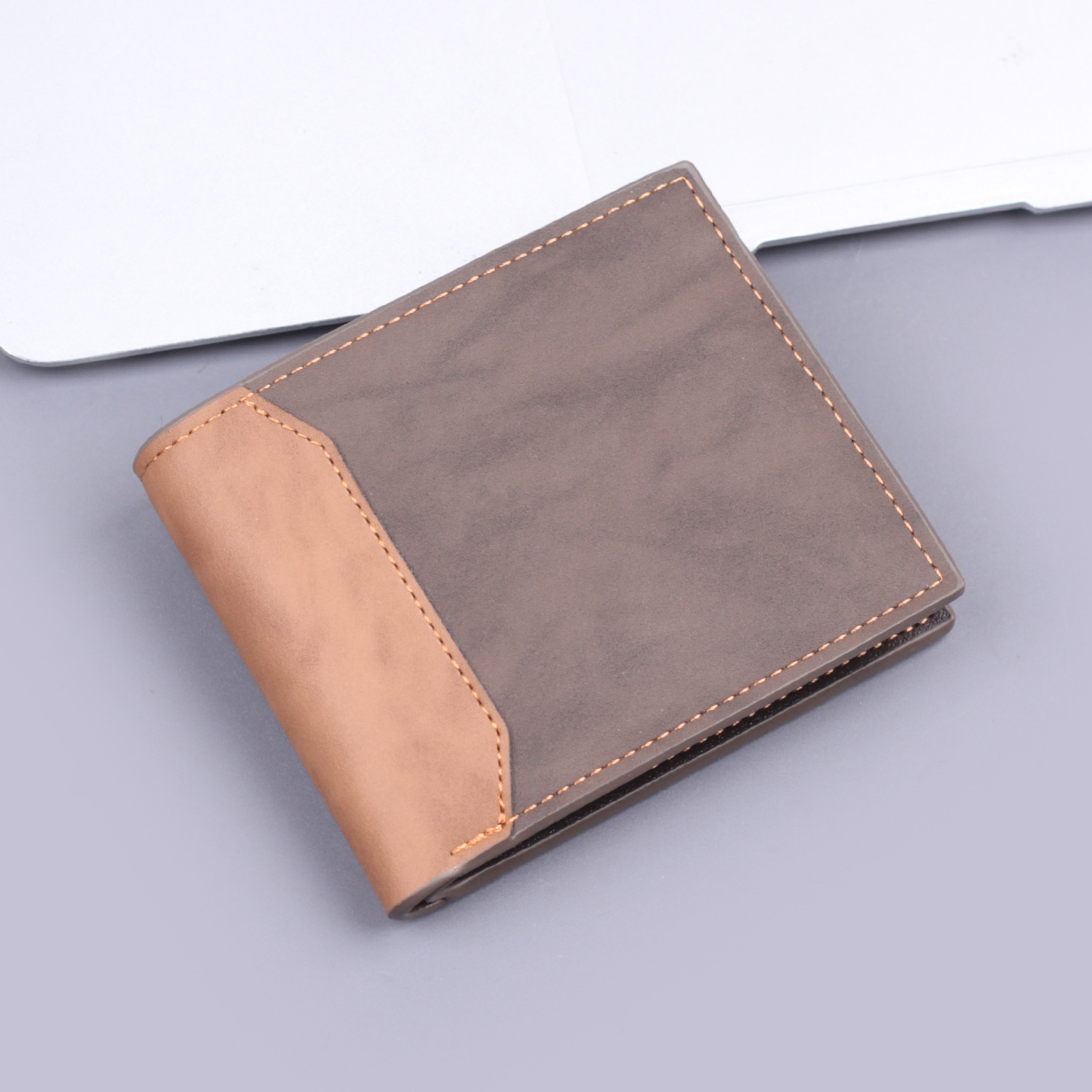Cartera corta de hombre, cartera de hombre, cartera transfronteriza, cartera de hombre, cartera de cambio de hombre, grabado con láser