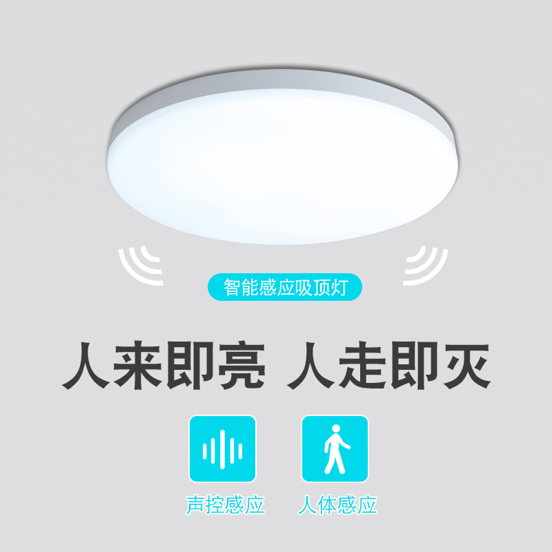 Led three-proof ceiling lamp sound and light control radar induction human body induction corridor induction lamp Led three-proof ceiling lamp sound and light control radar induction human body induction corridor induction lamp