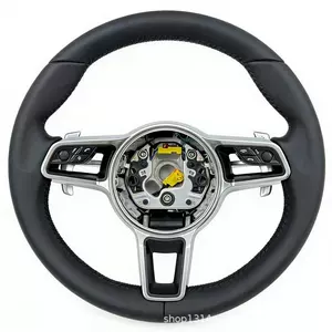 Leather sports steering wheel suitable for Porsche Panamera, Cayenne, Macan, 718, 911, 918