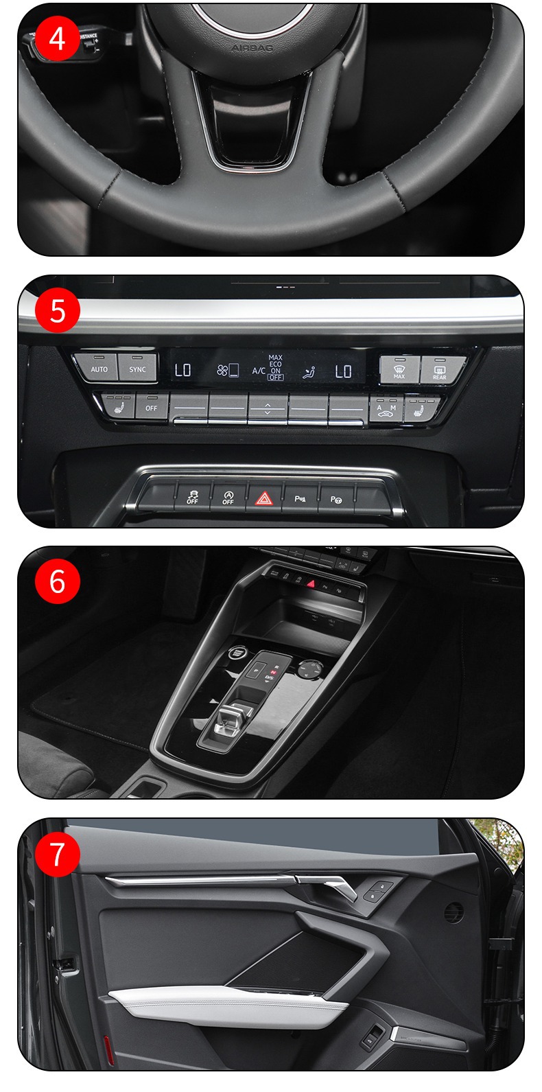 21-25 Audi A3 Central Control Gear Interior Film Car Supplies Modified Special Paint Transparent Tpu Protective Film