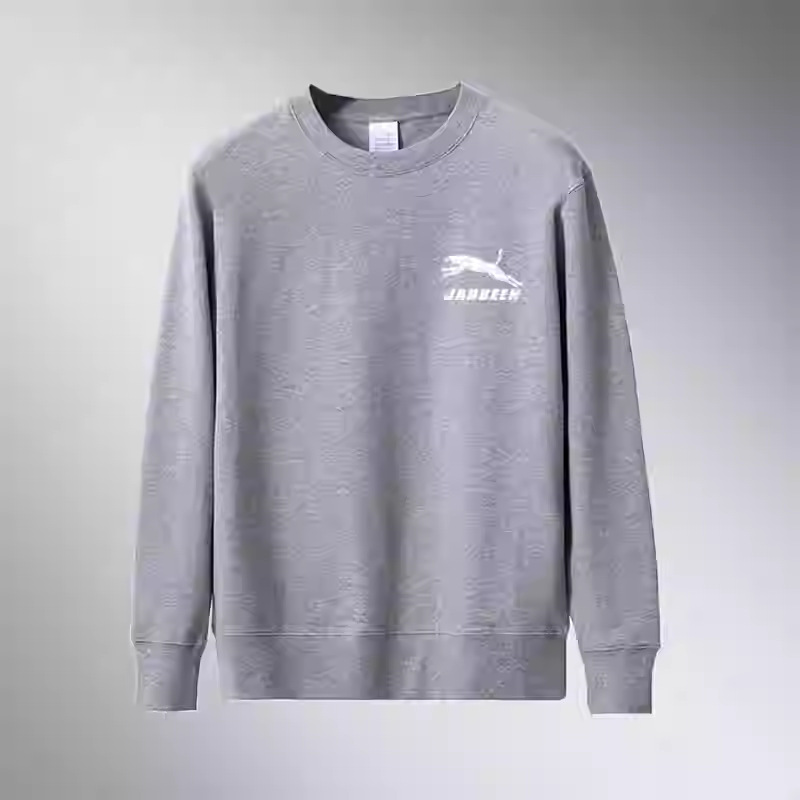 레오파드 라이트 그레이 [벨벳 없는 라운드넥]