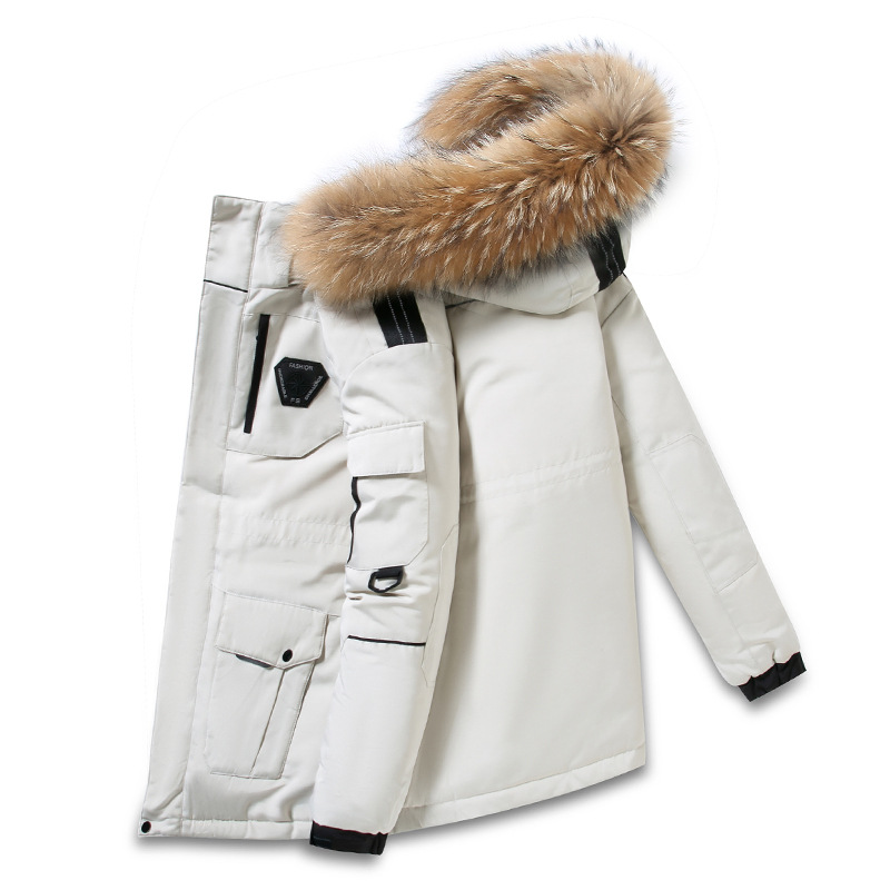 Herrenbekleidung Ausverkauf im gleichen Stil wie Laufjacken für Herren aus Seide und Baumwolle für Damen, mittellange Winterjacke, neues, lockeres Paar_voghion.com