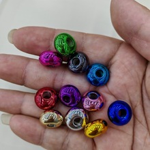 14mm镀UV金属色大孔算盘车轮珠 DIY手工串珠串笔挂件服饰饰品配件