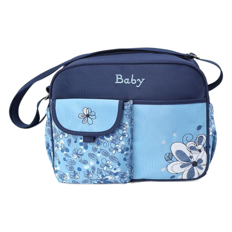 Fashionable Embroidered Pattern Medium-Sized Single-Shoulder Mommy Bag, Multi-Functional, Large Capacity, Lightweight Cross-Body Diaper Bag for Outings