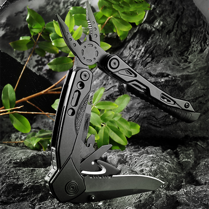 户外多功能钳子多用组合工具可折叠带批头打火棒口哨EDC户外工具