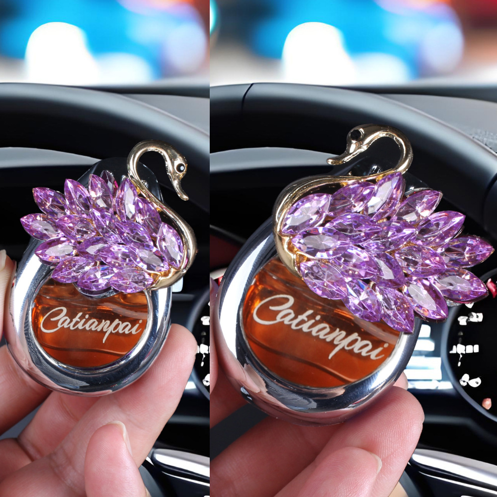 Perfume de automóvil salidas de aire de alta calidad de perfumes de automóviles para damas, perfumes de cignes, adornos de perfume de perfumes duraderos
