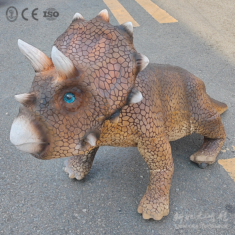 Perro robótico simulación de dinosaurio Tyrannosaurus Rex Dinosaurio eléctrico llamará modelo de movimiento paisaje parque de atracciones modelo de triceratosaurio