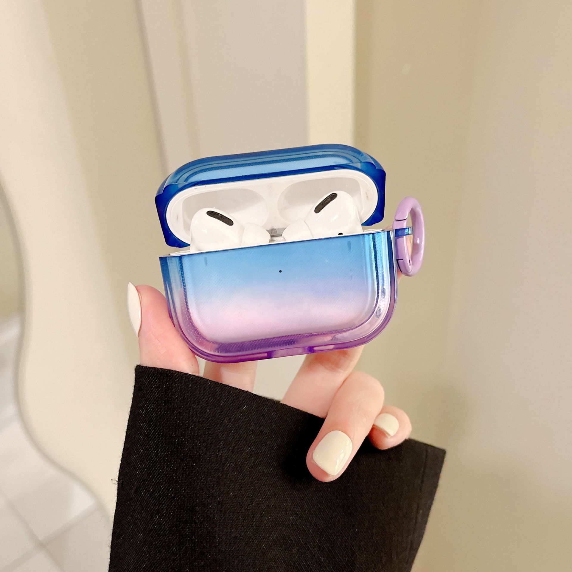 Gel De Silice Dégradé De Couleur Style Simple Cas D'écouteur Téléphone Accessoires display picture 3