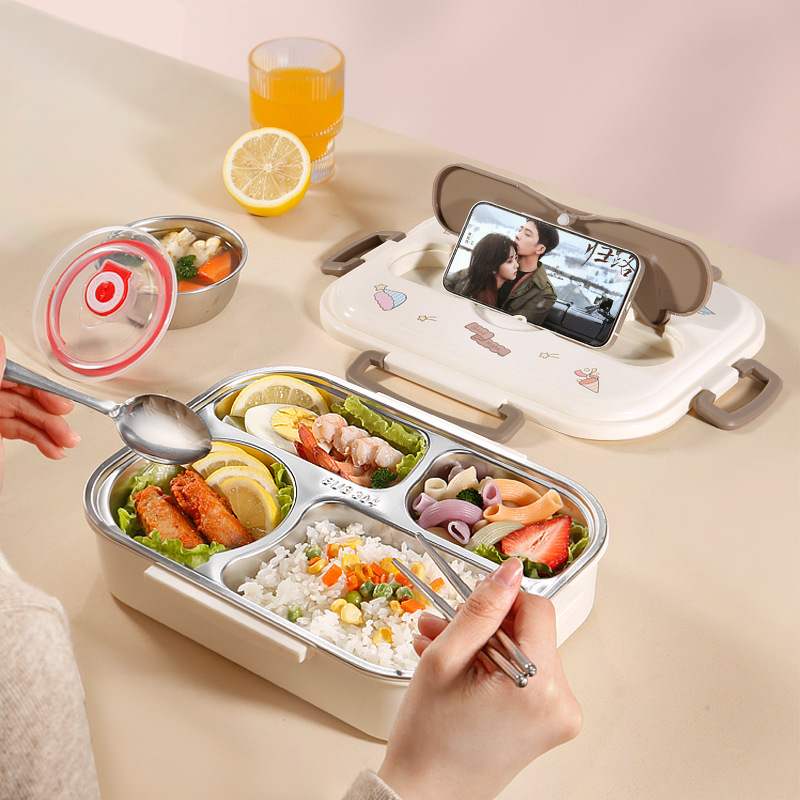 304ステンレス弁当箱電子レンジ保温弁当箱学生サラリーマン携帯アニメ弁当箱|undefined