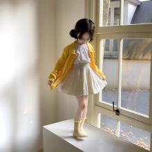 女童毛衣开衫2025秋季新款童装韩版儿童外套宝宝衬衫中小童半身裙