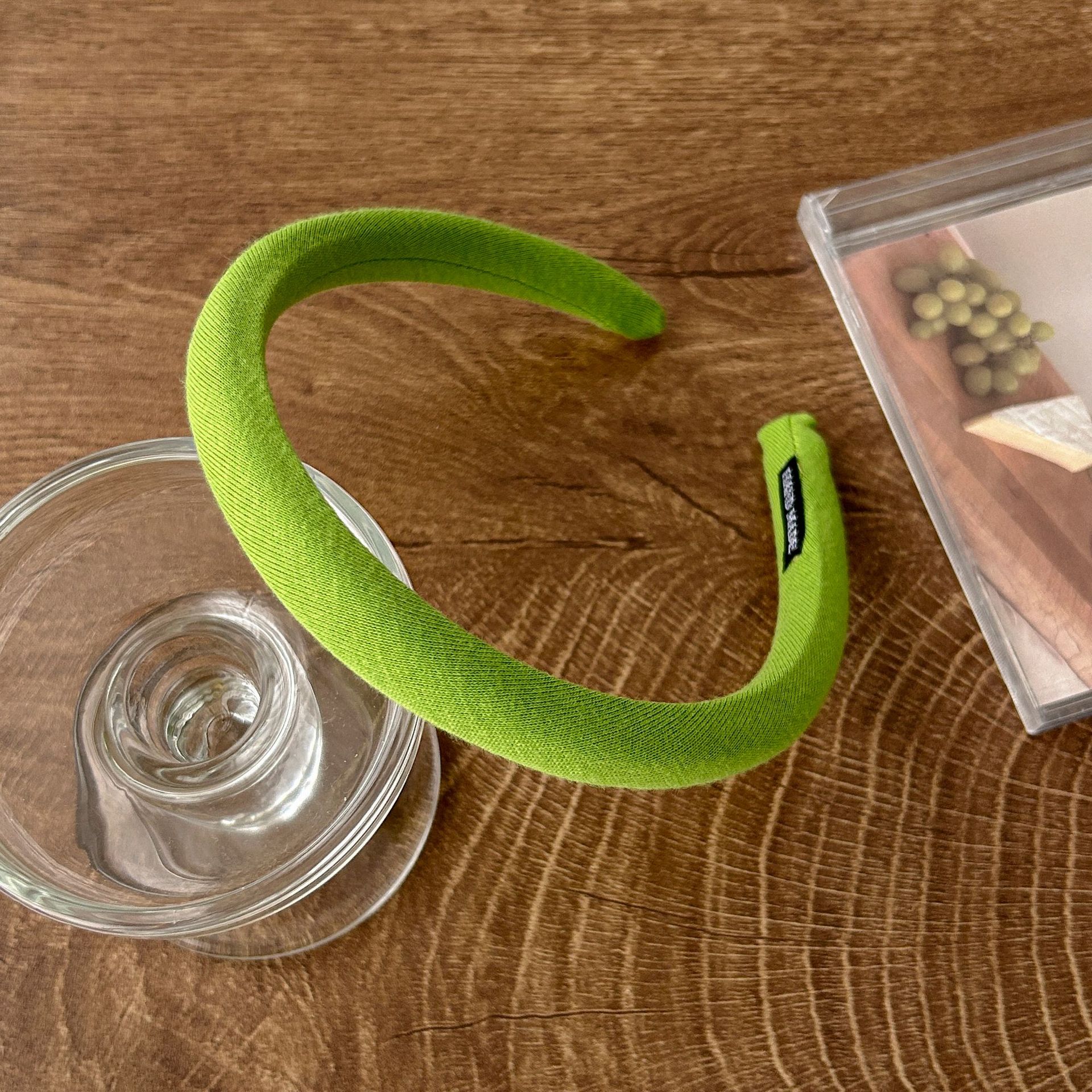 森系绿色发箍宽边小香风高颅顶压发发卡