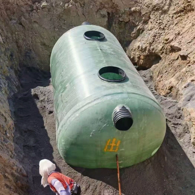 Фиберглассовый септик 100 кубических метров готовый септик пожарный резервуар обернутый септик сепаратор осадка сифонный резервуар