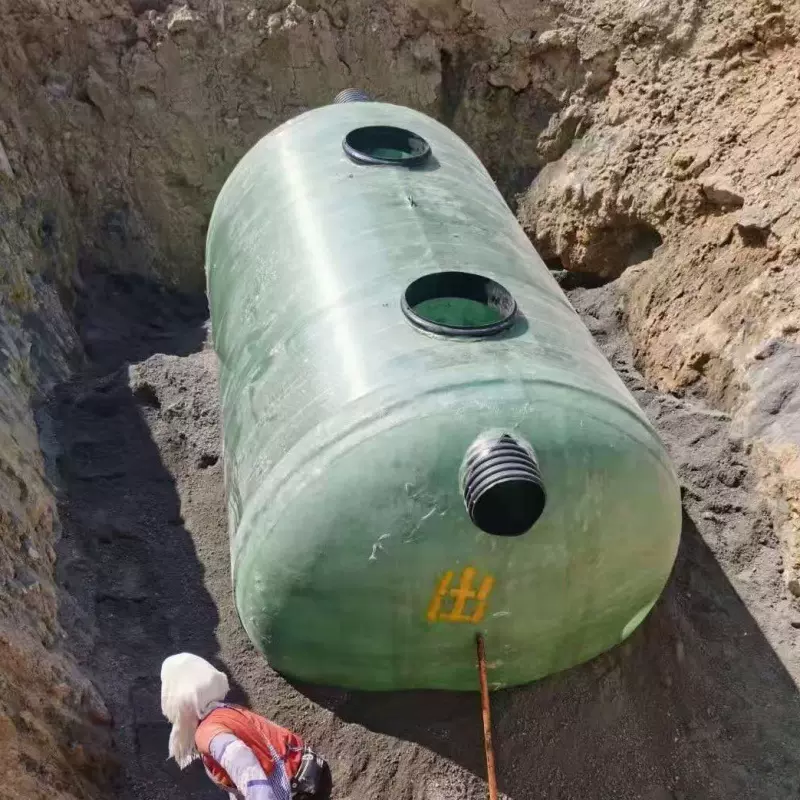 玻璃钢化粪池100立方成品化粪桶消防水罐缠绕隔油池沉淀池虹吸罐