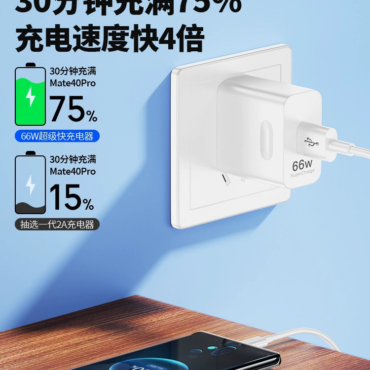 66W Сверхбыстрое зарядное соединение/разъем, подходят для Huawei Honor Charger Mate40 30pro P50p40p40p30 nova8/
