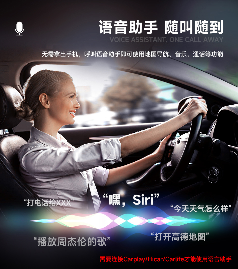 New Model Dash Cam with Front and Rear Dual Recording, 2K Portable Entertainment, Carplay Smart Screen, Reversing Image, Carlife