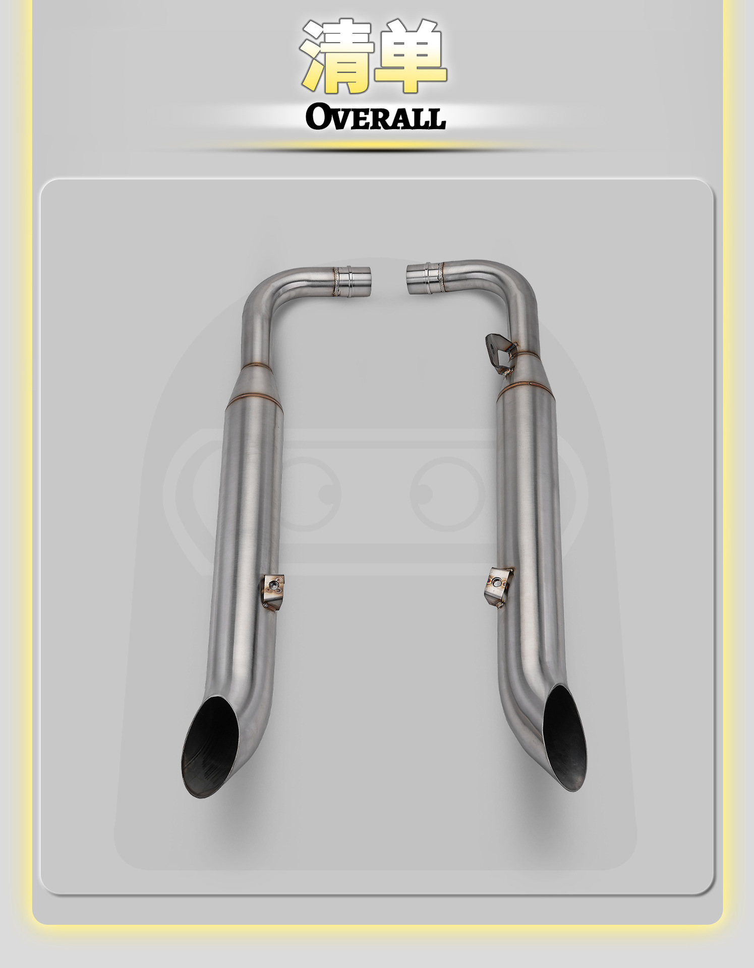 Triumph Bobber/T100/T120 motorcycle exhaust pipe modification: direct-fit stainless steel tailpipe, no damage to the original system