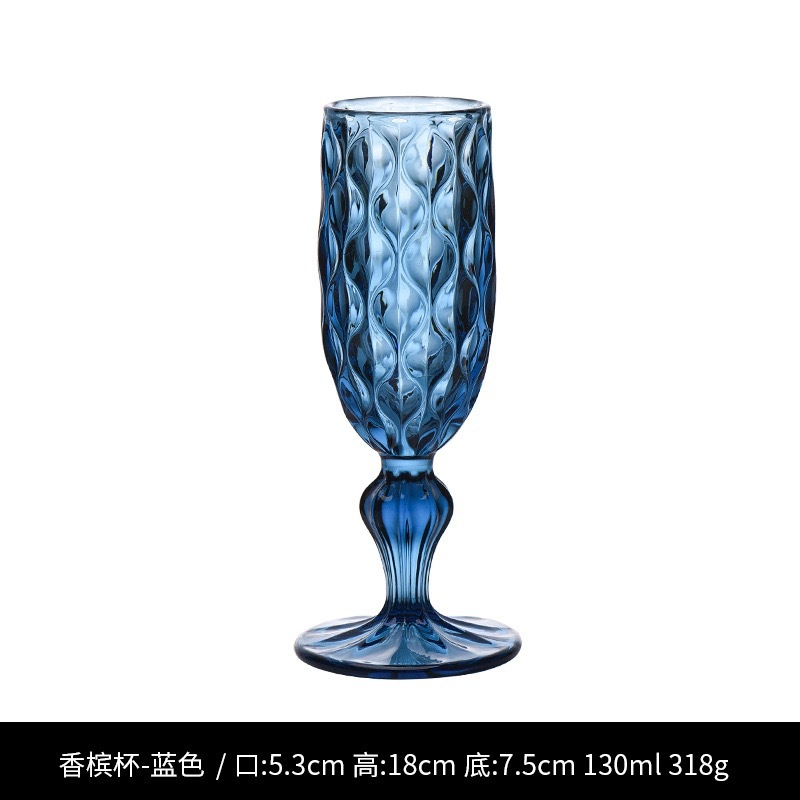 Copa de champán azul de gota de agua (1 * 48)