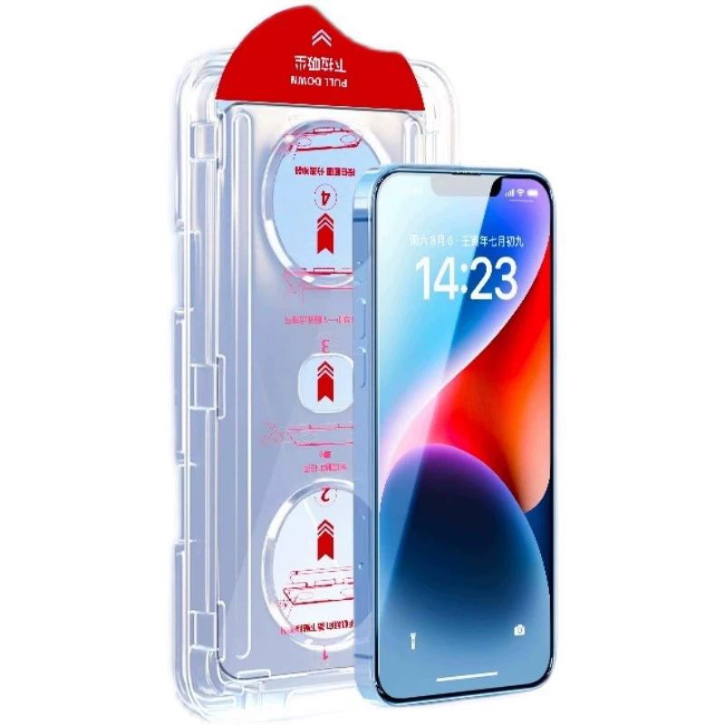Подходит для 16 Apple 15 пылевая пустая складская рамка iphone 14 promax защита экрана 13 полное стекло 12 антишпион XR