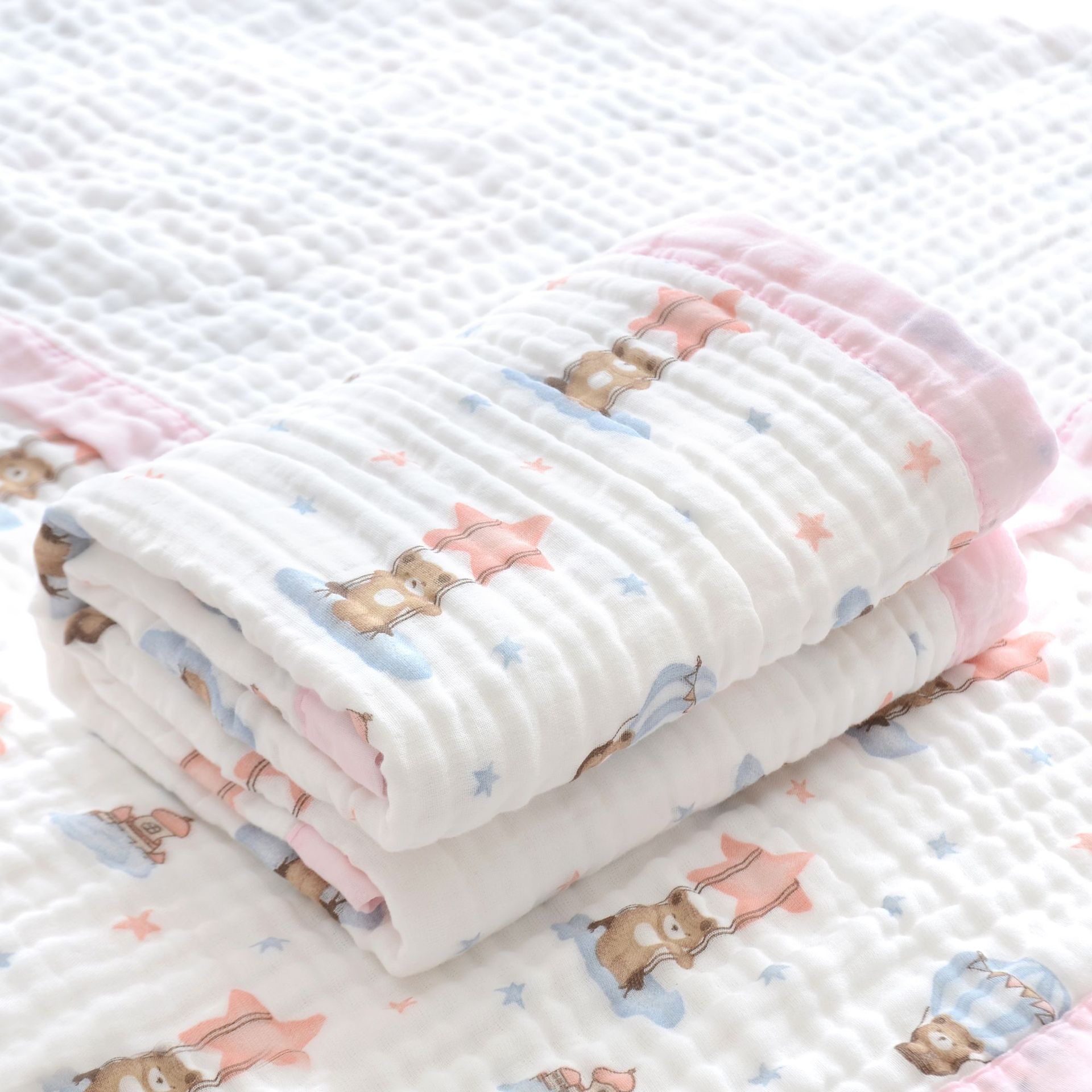 핑크스타베어-[6겹의 고밀도 헤밍]