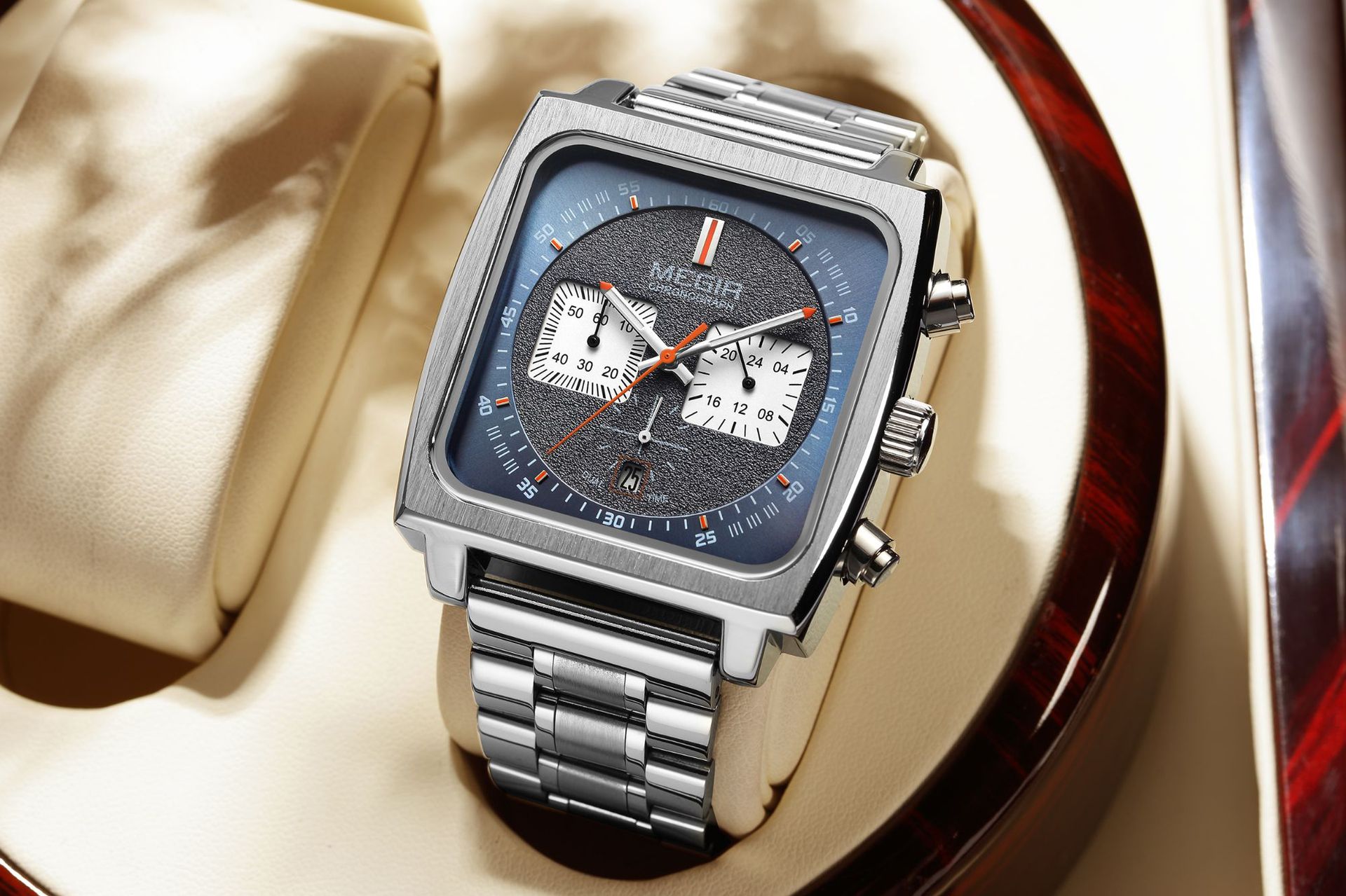 Title 6, Montre Homme Carrée Multifonction Étanche Lumin...