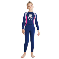New 2.5mm Children's Diving Suit One-piece Long Sleeve Girl's Warming Swimsuit Sunscreen Snorkeling Surfing Diving Suit