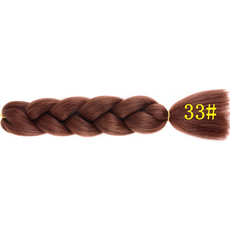 Extensiones de trenzas jumbo de 24 pulgadas, cabello sintético para trenzar