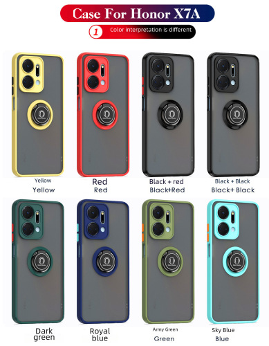 Qiying Generation Compatible Honor X7A Phone Case Huawei Nova Y90 Full Coverage Soft Touch Magnetic Ring Protective Cover