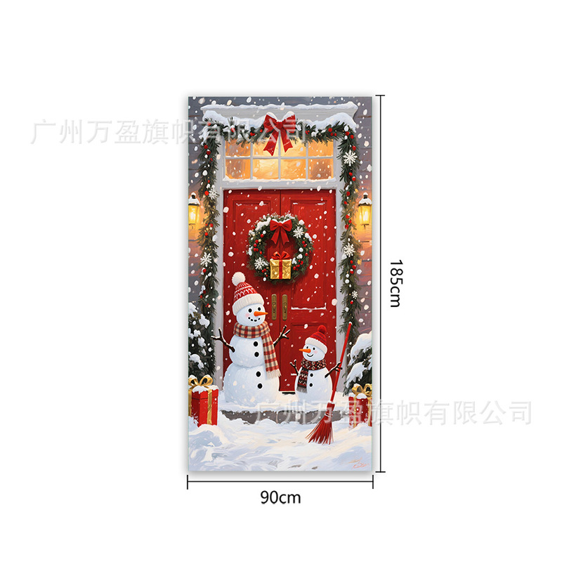 Amazon クロスボーダー新製品クリスマスドアカーテンフラグ屋外写真撮影クリスマスパーティーエルフお祝い装飾|undefined