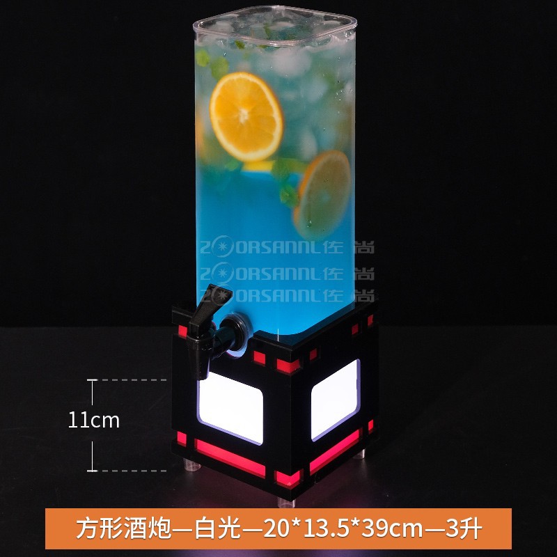 Cañón de vino Bar barril de cerveza especial con grifo claro bar olla de jugo barril de Cola Internet celebridad barril de cerveza de barril contenedor Cañón de vino emisor de luz