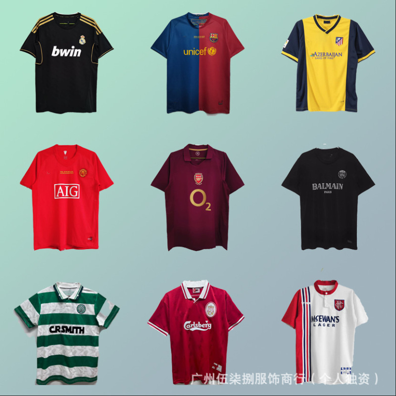 Retro Jersey Club Red Devils Arsenal Barcelona Sa Celtic Atlético Madrid Rangers Collector's Edition Football Uniform
