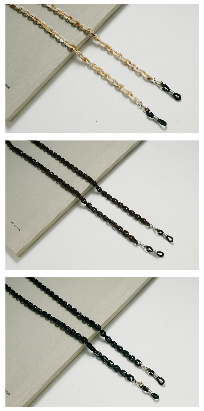 Geometric Pattern Retro Simple Style Geometric Acrylic Unisex Glasses Chain