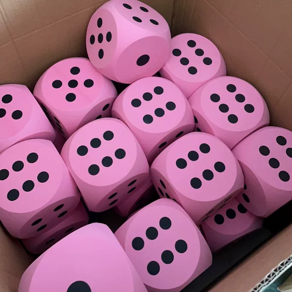 EVA Rounded Dice 15.2CM Six-sided Fun Color Dice Children's Early Education Props Foam EVA Dice