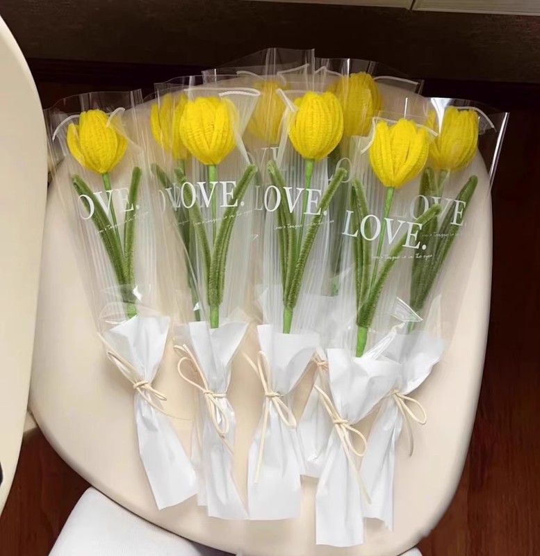 母亲节扭扭棒花束手工编织diy材料包郁金香成品520送女朋友闺蜜|undefined