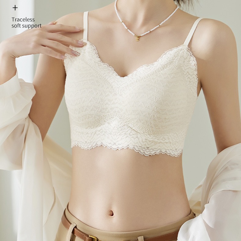 Ventas directas de fábrica comercio electrónico transfronterizo Sudeste de Asia Vietnam Tailandia damas simple sin costuras 7737 sujetador de espalda de encaje