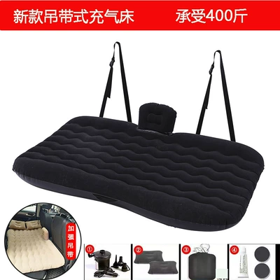 travel bed SUV car air – Vehicle-mounted inflatable bed - sling-flocking-black