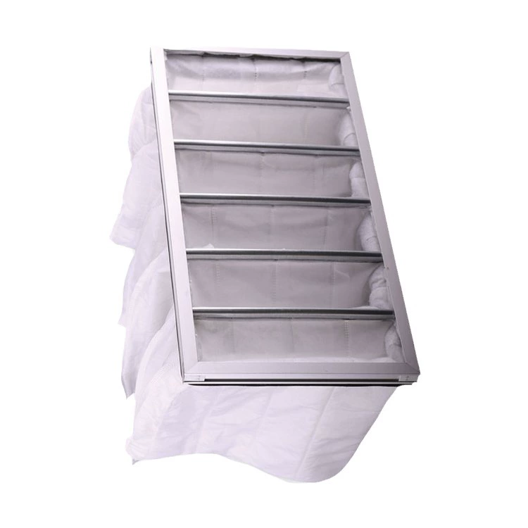 Промышленный фильтр F9 среднего эффекта мешка с высокой скоростью фильтрации воздуха