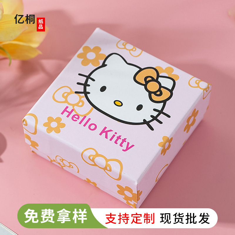 スポットバッチピンク KT 猫漫画ジュエリーボックスイヤリングネックレスファッションギフトボックスブレスレットイヤリングリング包装箱|undefined