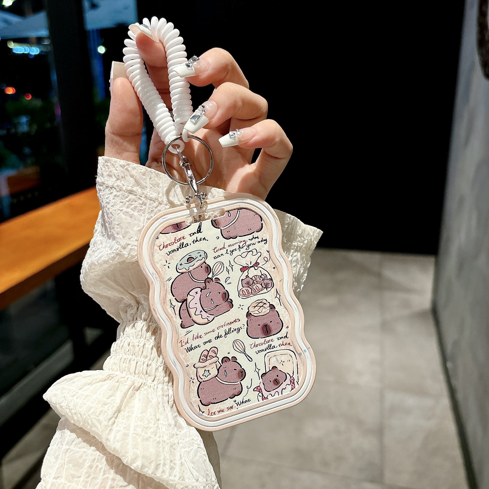 門禁公交員工學生飯卡卡套透明亞克力工作追星照片背包車鑰匙扣