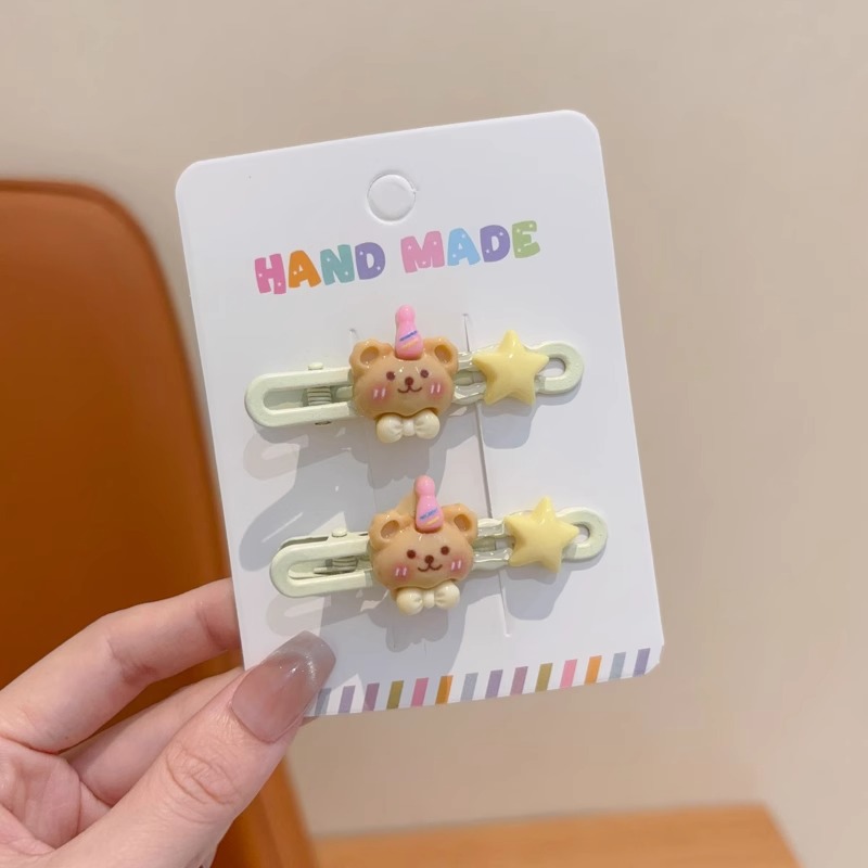 Niños lindos clips de cabello suave estrella de dibujos animados clips de pestañas niñas dulces no dañan el cabello lateral clip de cabello rotos boca de pato