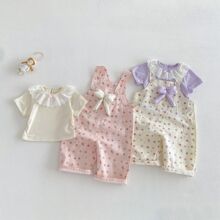 【不退不换】女童碎花背带裤2026新款夏宝宝蝴蝶结满版印花休闲裤
