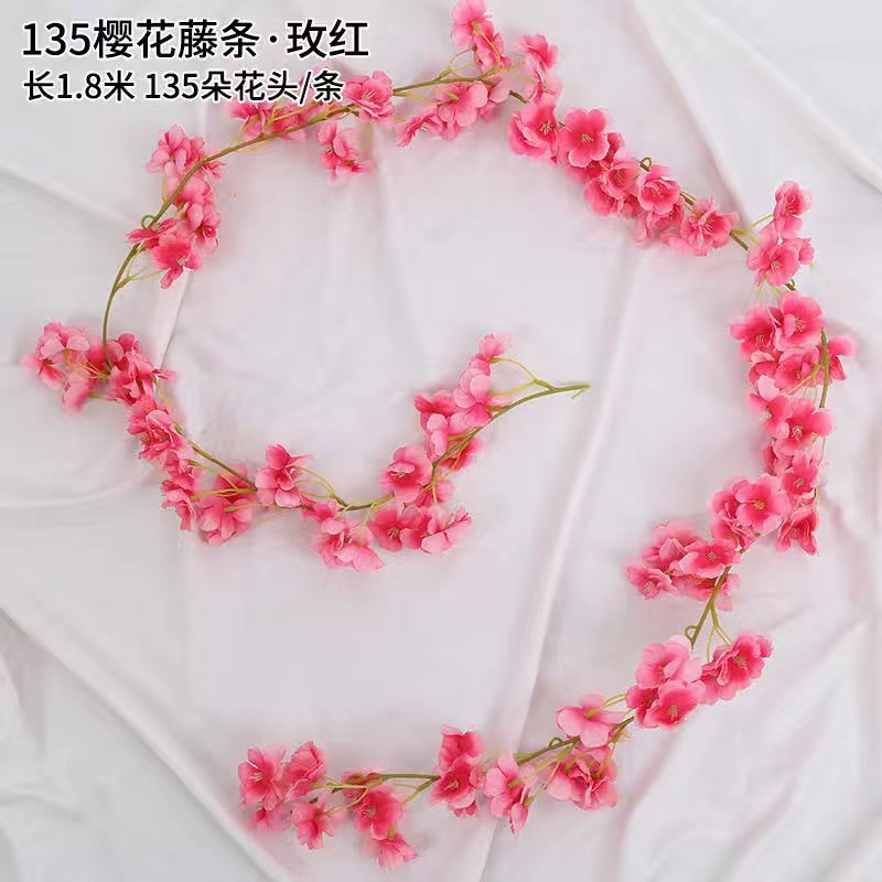 桜の藤条の造花のエアコンのパイプをシミュレーションして、装飾の花藤の結婚祝いの天井の藤の花条の越境の対外貿易を遮ります。|undefined