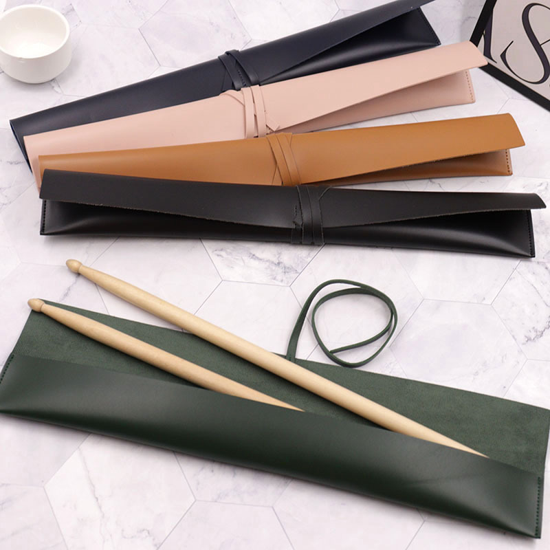 Six-Color Leather Drum Stick Case Drum Kit Stick Holder Drum Stick Storage Bag