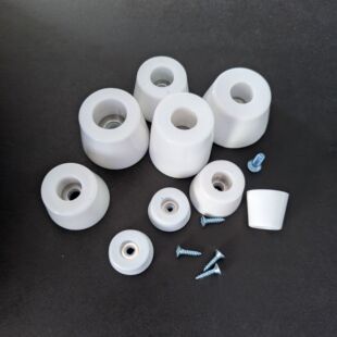 Environmental protection white rubber foot pad furniture table chair foot pad tapered with gasket instrument instrument chassis foot