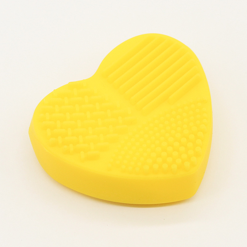 Solid Color Silicone Heart Shape Cleaning Cosmetic Beauty Blender display picture 5