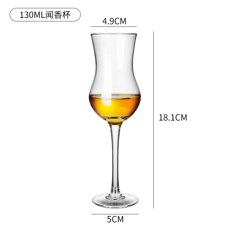 Taza de olor de vidrio internacional Taza de degustación de whisky Taza de prueba Taza de tulipán Taza de vino dulce Taza de bebida pura profesional ISO