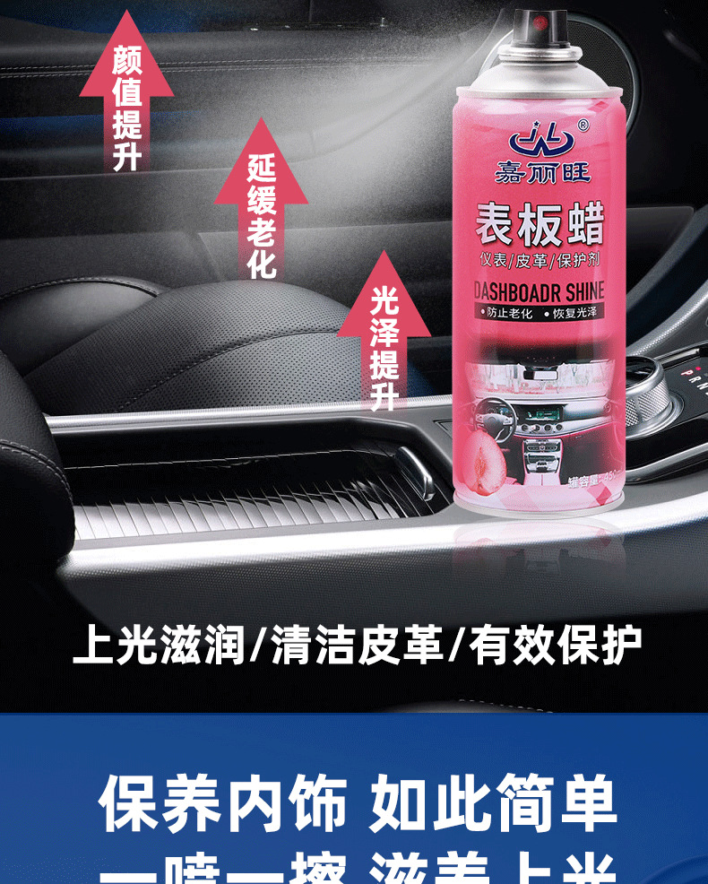 Car Dashboard Wax Interior Care Agent Dashboard Leather Refurbishment Seat Maintenance Decontamination Polishing Protective Dashboard Wax
