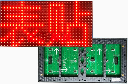 Ledディスプレイp10シングルレッド屋外ドアヘッドスクロール字幕セルボードモジュール電子広告スクリーンカスタマイズ|undefined