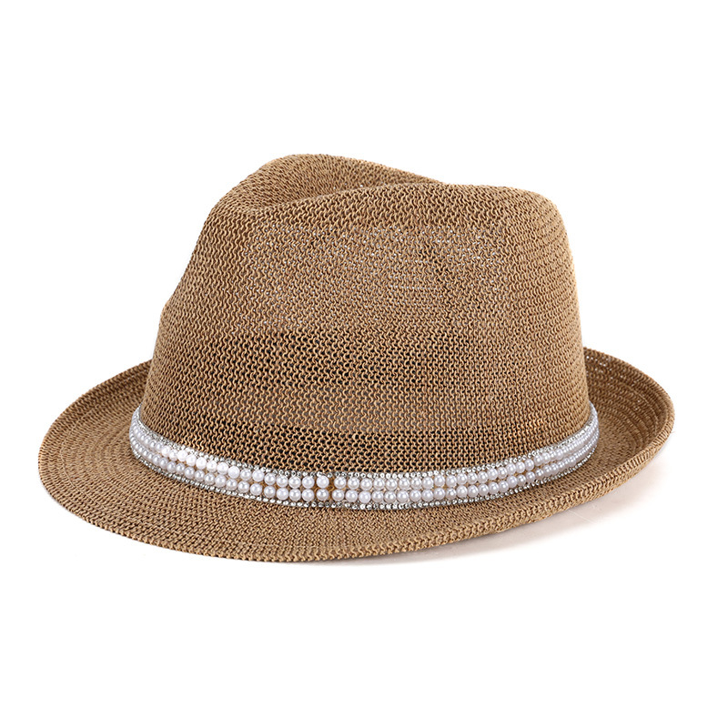 Sombrero de verano de las mujeres nuevo sombrero de bola de hilo de paja sombrero de sol retro británico refrescante sombrero fresco transpirable al por mayor