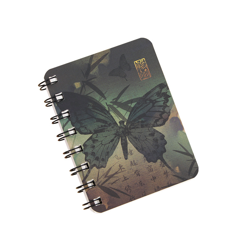 Nuevo estilo antiguo A7 bobina lateral de los estudiantes palabras en blanco cuaderno de bolsillo mini cuaderno al por mayor