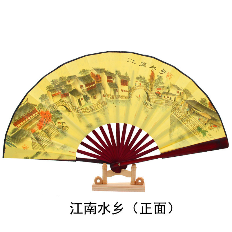 ファン観光工芸品 10inch 男性ファン両面シルク竹ファン中国古代スタイル扇子クラフトギフト卸売|undefined